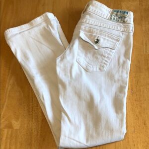 True Religion Disco Becky White Straight Leg Jeans size 26
